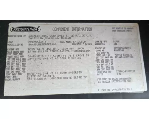 FREIGHTLINER CASCADIA Vehicle For Sale