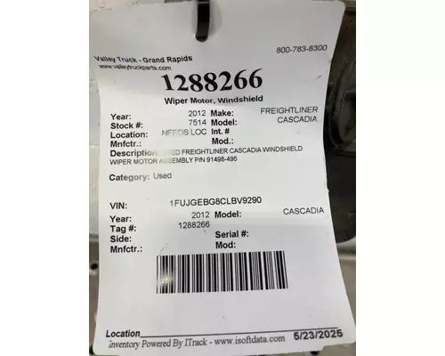 FREIGHTLINER CASCADIA Wiper Motor, Windshield