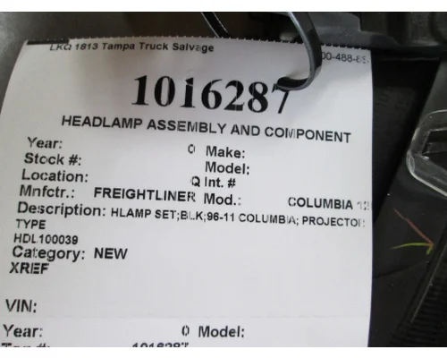 FREIGHTLINER COLUMBIA 120 1996-2004 HEADLAMP ASSEMBLY