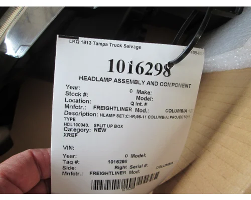 FREIGHTLINER COLUMBIA 120 1996-2004 HEADLAMP ASSEMBLY