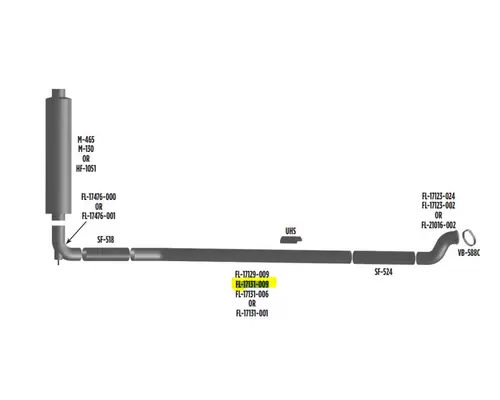 FREIGHTLINER COLUMBIA 120 Exhaust Pipe