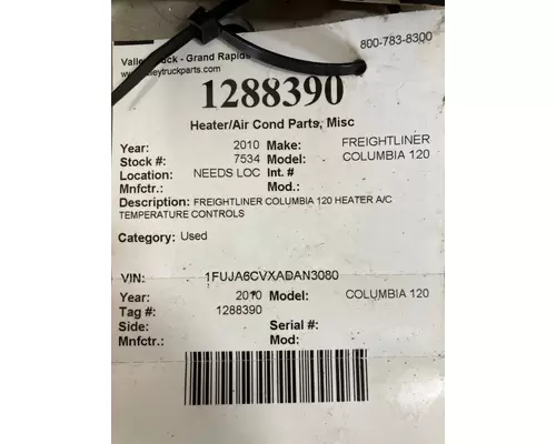 FREIGHTLINER COLUMBIA 120 HeaterAir Cond Parts, Misc