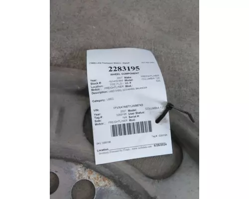 FREIGHTLINER COLUMBIA 120 WHEEL COMPONENT
