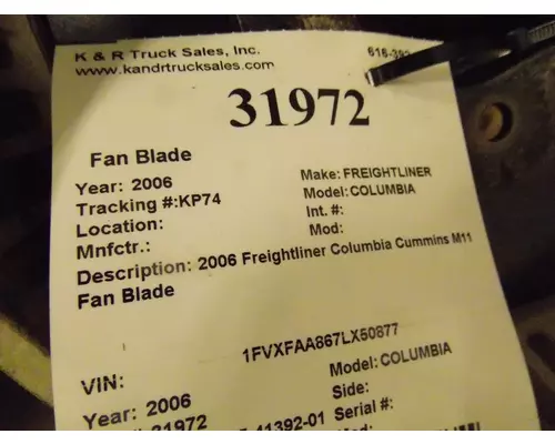 FREIGHTLINER COLUMBIA Fan Blade