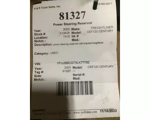 FREIGHTLINER CST120 CENTURY Power Steering Assembly