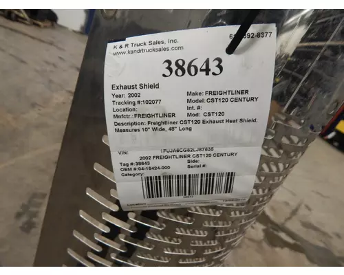 FREIGHTLINER CST120 Exhaust Shield