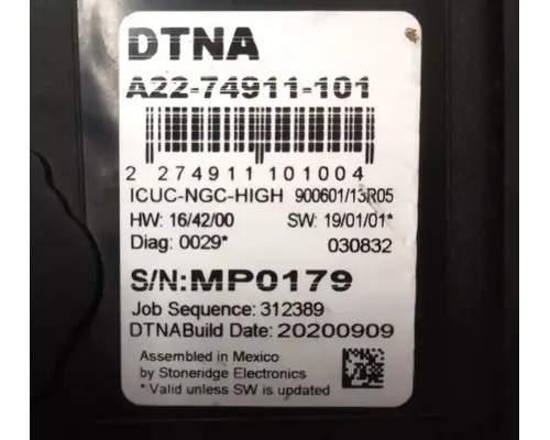 FREIGHTLINER Cascadia 116 Day Cab Instrument Cluster