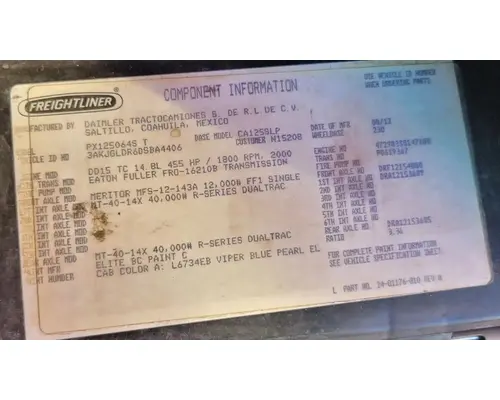 FREIGHTLINER Cascadia 125 Cab Assembly