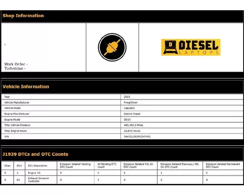 FREIGHTLINER Cascadia 125 DPF (Diesel Particulate Filter)