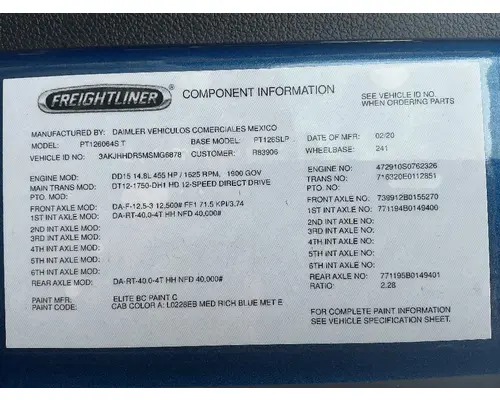 FREIGHTLINER Cascadia 126 Cab Assembly