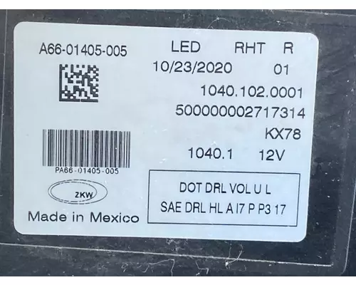 FREIGHTLINER Cascadia 126 Headlamp Assembly