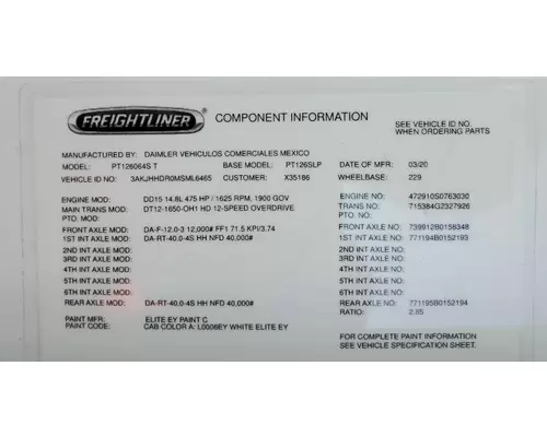 FREIGHTLINER Cascadia 126 Vehicle For Sale