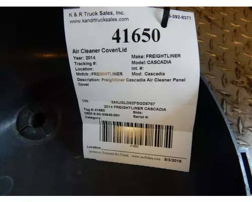 FREIGHTLINER Cascadia  Air CleanerParts 