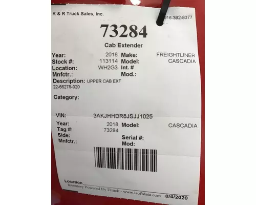 FREIGHTLINER Cascadia  Body Parts, Misc.