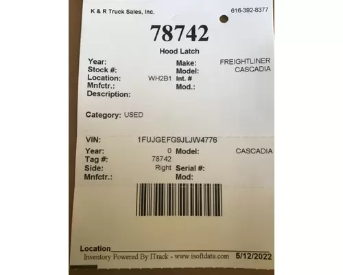 FREIGHTLINER Cascadia  Latches and Locks