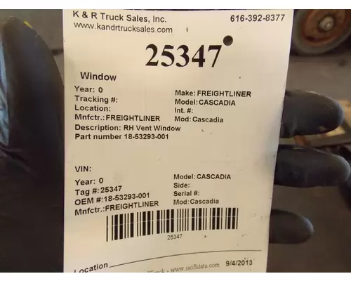 FREIGHTLINER Cascadia  Special Glass