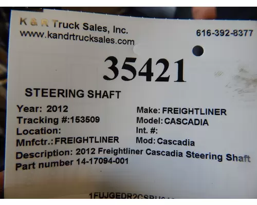 FREIGHTLINER Cascadia  Steering Shaft