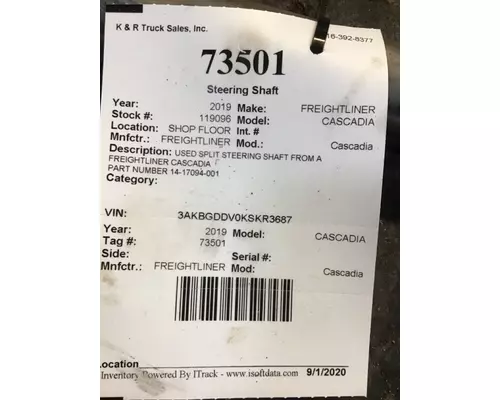 FREIGHTLINER Cascadia  Steering or Suspension Parts, Misc.