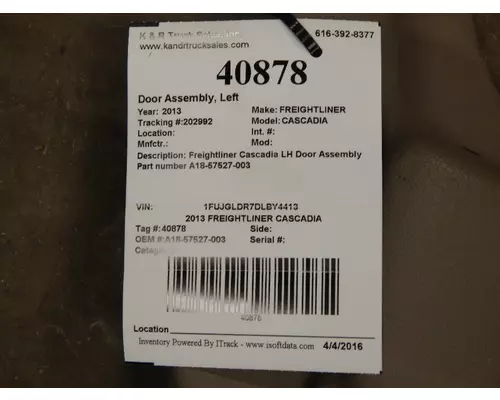 FREIGHTLINER Cascadia Door Panel (Trim)