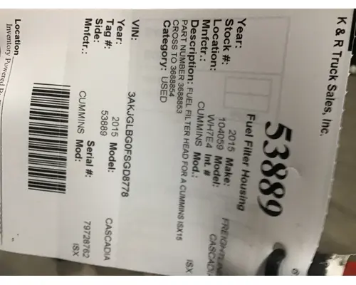 FREIGHTLINER Cascadia Fuel Filter Bases