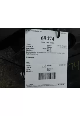 FREIGHTLINER Cascadia Fuel Tank Strap/Hanger