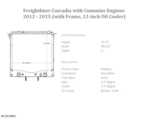 FREIGHTLINER Cascadia Radiator