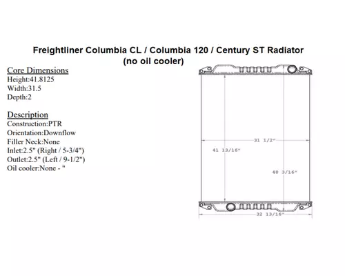 FREIGHTLINER Columbia 120 Radiator