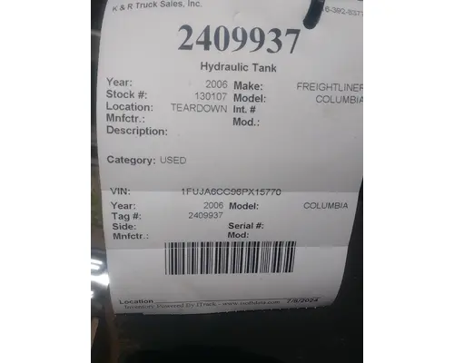 FREIGHTLINER Columbia  Hydraulic Tanks