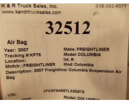 FREIGHTLINER Columbia Air Bag  Air Spring