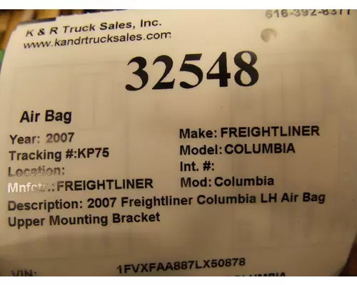 FREIGHTLINER Columbia Air Bag  Air Spring