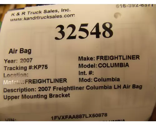 FREIGHTLINER Columbia Air Bag