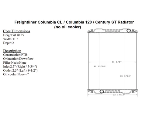 FREIGHTLINER Columbia Radiator