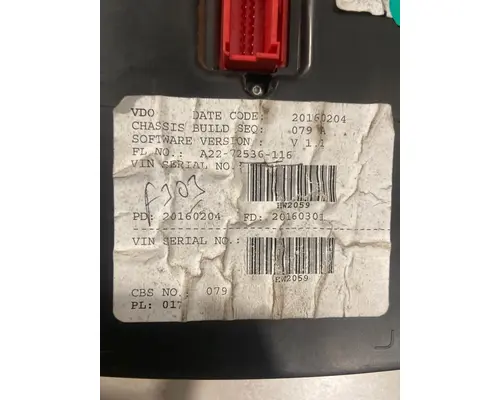 FREIGHTLINER Dump Instrument Cluster