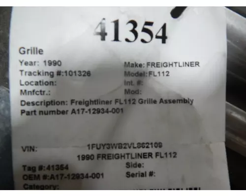 FREIGHTLINER FL112 Grille
