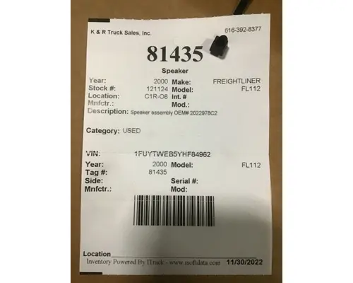 FREIGHTLINER FL112 Radio