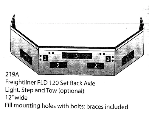 FREIGHTLINER FLD120 1989-2003 BUMPER ASSEMBLY, FRONT