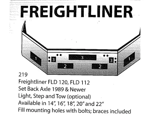 FREIGHTLINER FLD120 BUMPER ASSEMBLY, FRONT