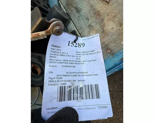 FREIGHTLINER M2 106 Medium Duty Radiator