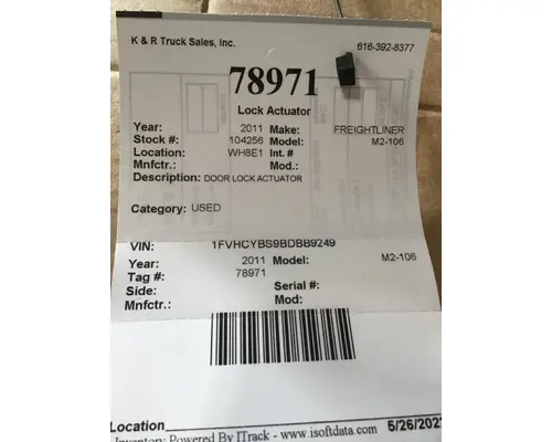 FREIGHTLINER M2-106 151 Power Door Lock Actuators