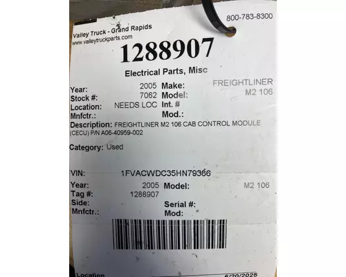 FREIGHTLINER M2 106 Electrical Parts, Misc