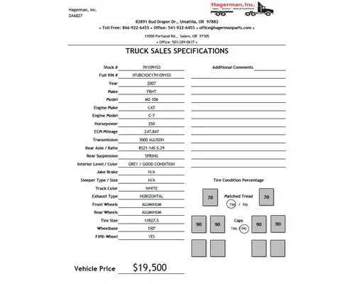 FREIGHTLINER M2 106 VEHICLE FOR SALE