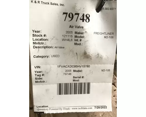 FREIGHTLINER M2-106 Valve, ABS