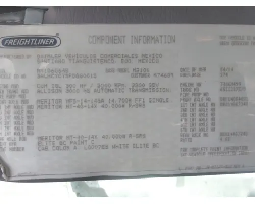 FREIGHTLINER M2 106 WHOLE TRUCK FOR RESALE