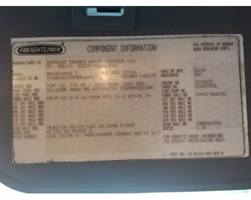 FREIGHTLINER M2 106 WHOLE TRUCK FOR RESALE