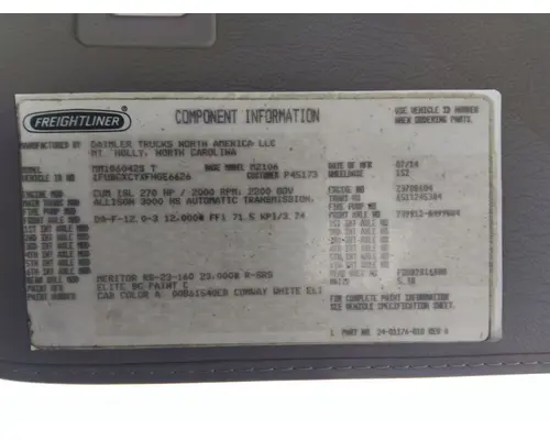 FREIGHTLINER M2 106 WHOLE TRUCK FOR RESALE