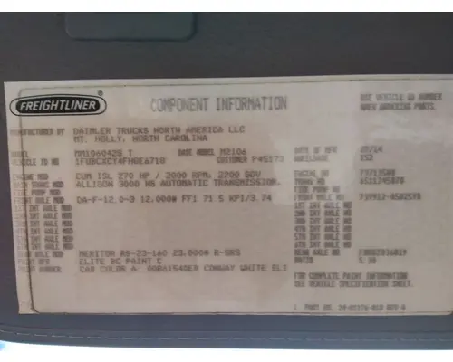 FREIGHTLINER M2 106 WHOLE TRUCK FOR RESALE