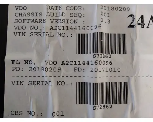 FREIGHTLINER M2 112 GAUGE CLUSTER