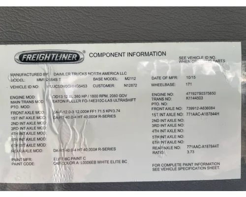 FREIGHTLINER M2 112 Vehicle For Sale