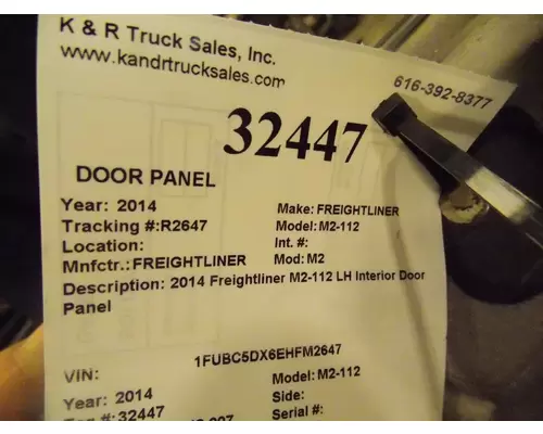 FREIGHTLINER M2 Door, Interior Panel