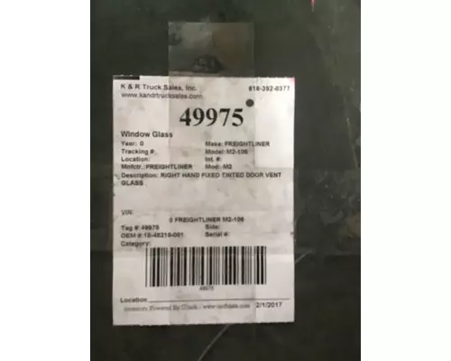 FREIGHTLINER M2 Door Glass, Front